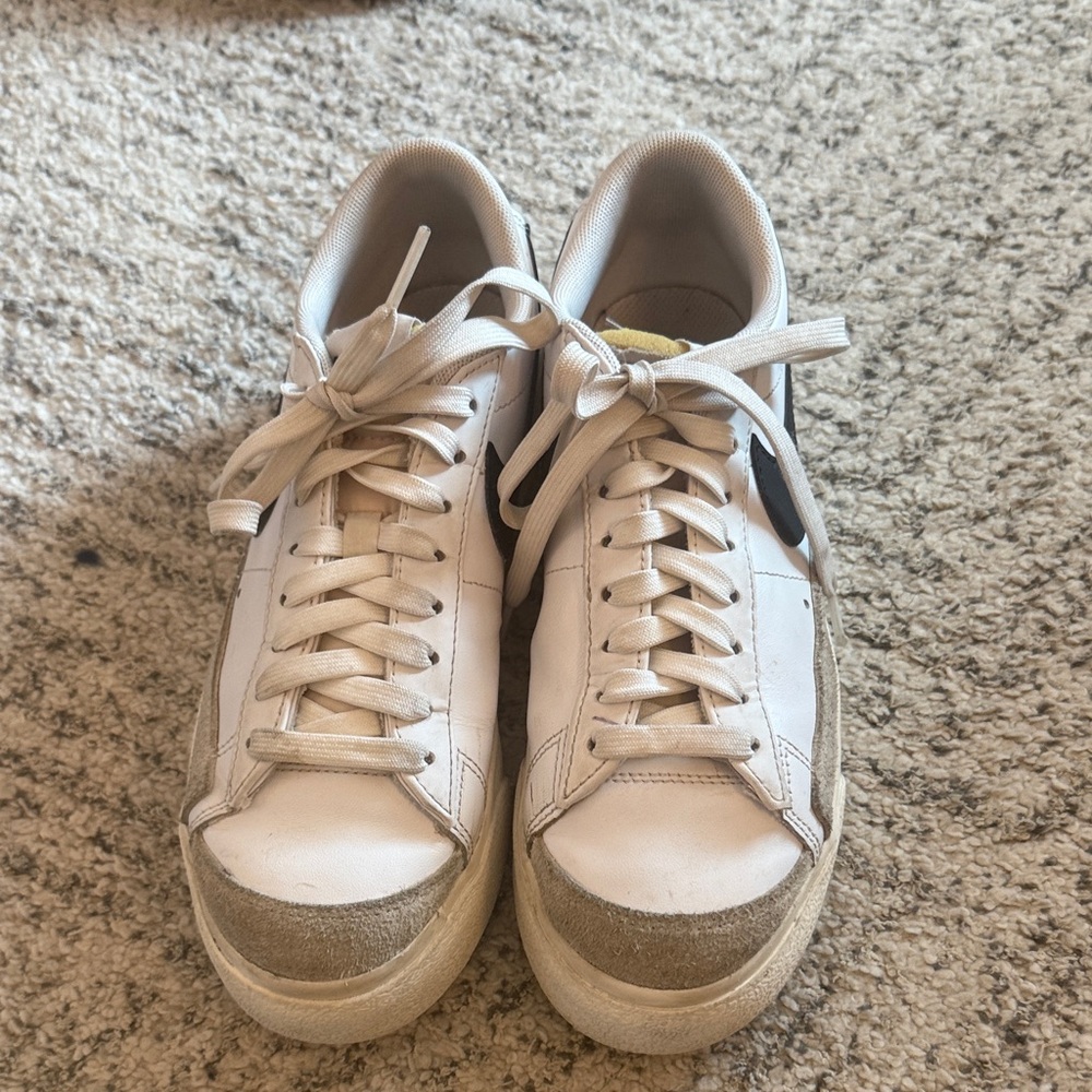 Women's White and Gray Sneakers